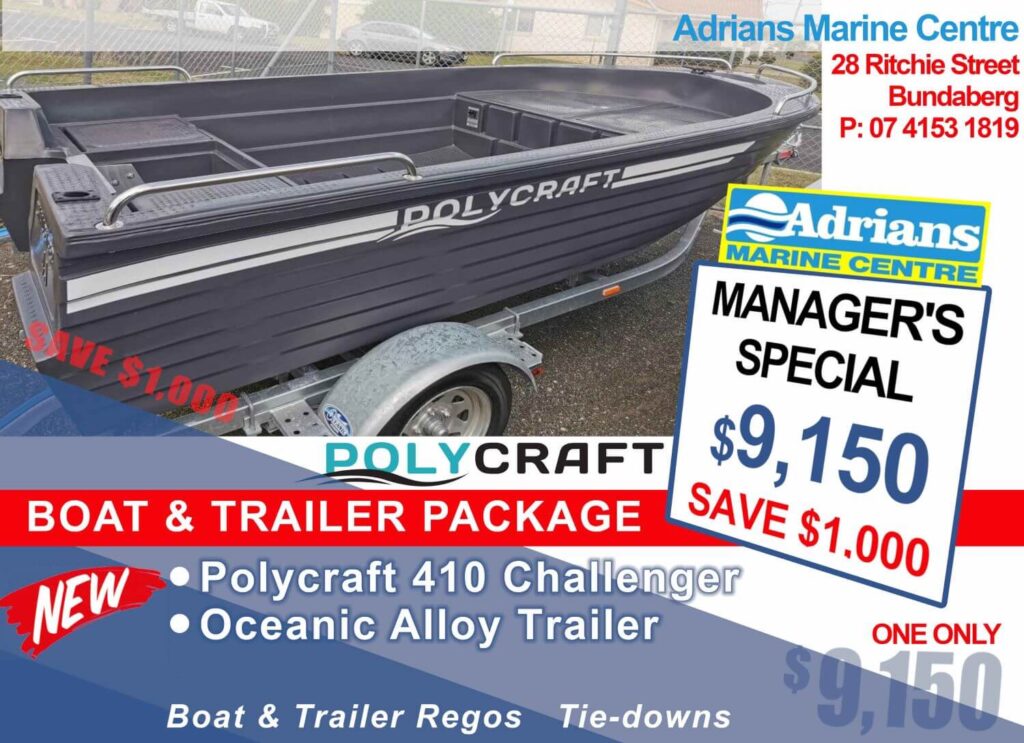 Managers Special Polycraft 410 Challenger Adrians Marine Centre Bundaberg