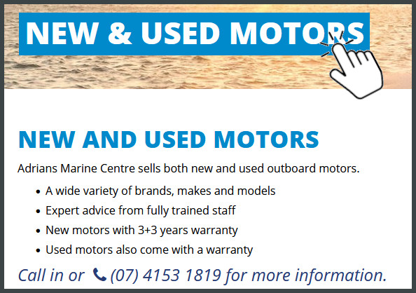 New And Used Motors Adrians Marine Centre
